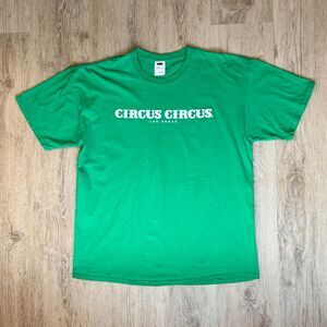 Fruit Of The Loom Circus Circus Las Vegas Graphic T-Shirt Green XL Nevada